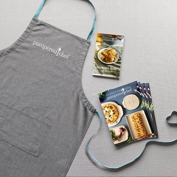 New Pampered Chef Consultant Apron Embroidered
Wording Spoon 100% Cotton Sealed - Picture 6 of 7